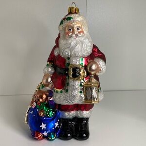 🎅The Brass Key Santa & Bag of Gifts Ornament🎄lantern Father Christmas st nick